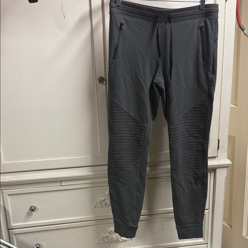 Alo motorcycle joggers charcoal gray